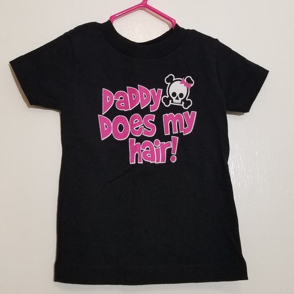 3/$25 Rabbit Skins "Daddy Does My Hair!" Graphic Tee Shirt 100% Cotton Size 12M - Picture 4 of 8
